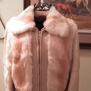 Vintage 1970s Rabbit Fur Jacket Pristine Condition